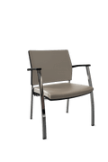 Chaise de réunion en cuir blanc
