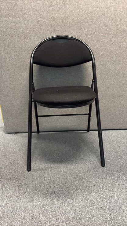 Chaise de réunion pliable en tissu noir