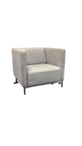 Fauteuil en tissu crème clair