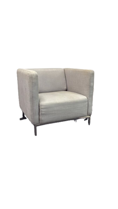 Fauteuil en tissu crème clair