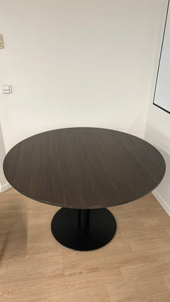 Table de réunion ronde 120x120 bois wenge - face