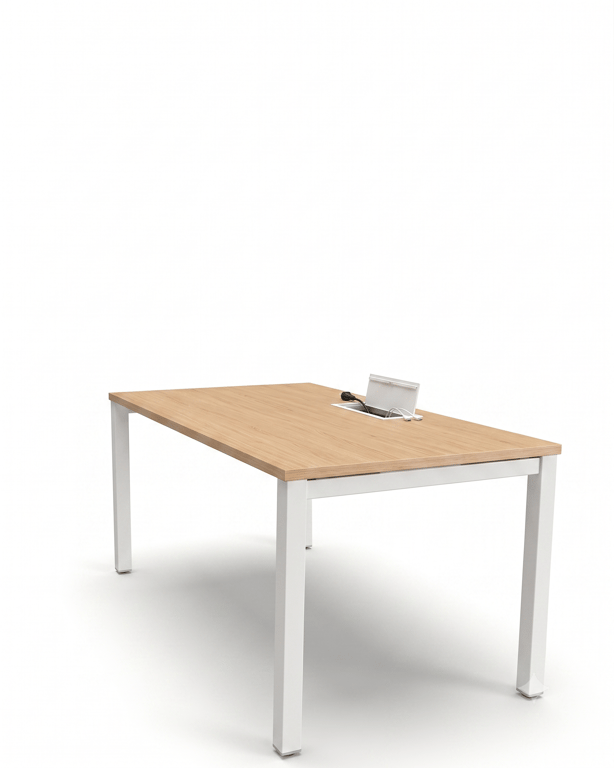 Bureau droit 140x80 - Bois et métal