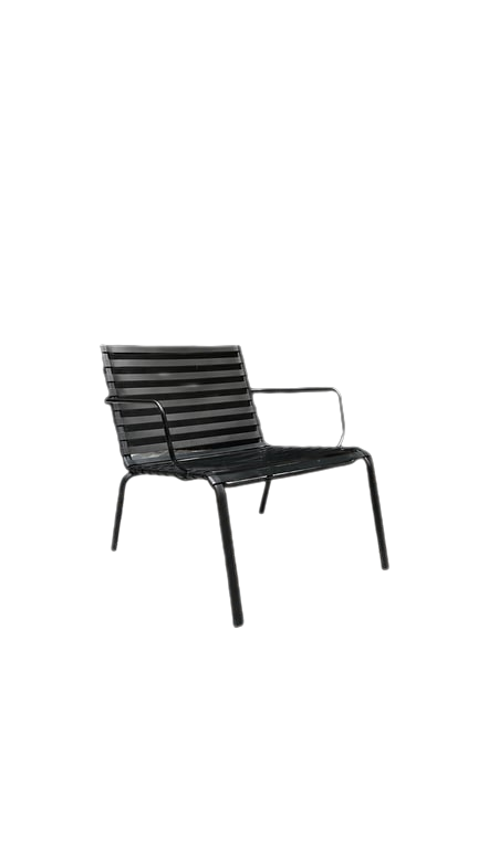 Chaise d'extérieur métal et plastique noir