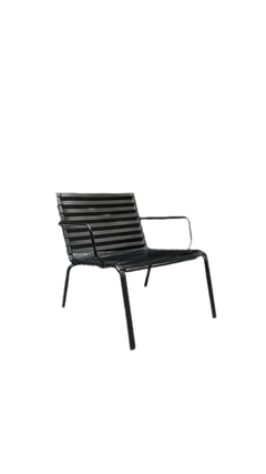 Chaise d'extérieur métal et plastique noir