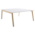 Table de réunion rectangulaire 120x180 - Gosto Cosy wood 8P
