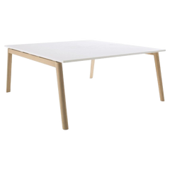 Table de réunion rectangulaire 120x180 - Gosto Cosy wood 8P - 3-4