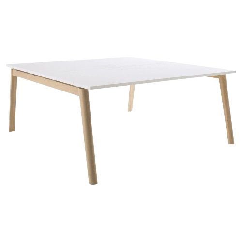 Table de réunion rectangulaire 120x180 - Gosto Cosy wood 8P