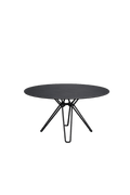 Table ronde d'extérieur 100x100 Métal Noir