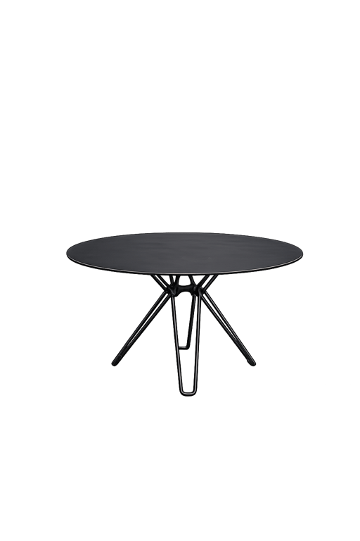 Table ronde d'extérieur 100x100 Métal Noir