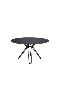 Table ronde d'extérieur 100x100 Métal Noir