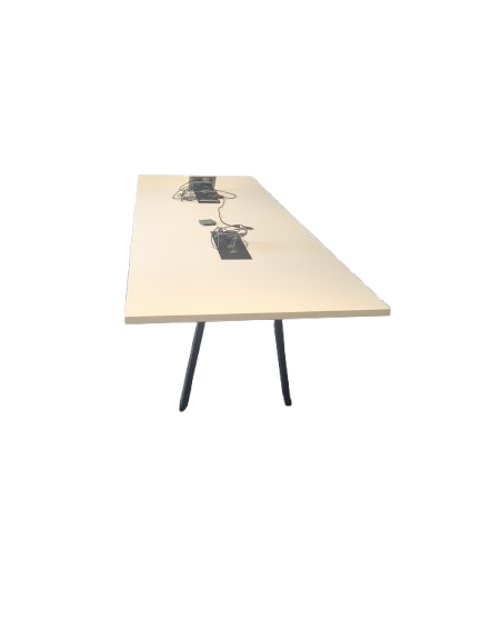 Table de réunion rectangulaire avec prises confort