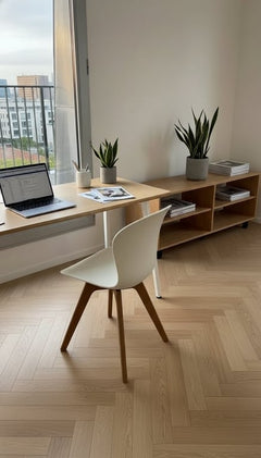Chaise de cafétéria BoConcept Adelaide Blanc/Chêne