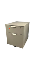 Caisson 2 tiroirs métal gris