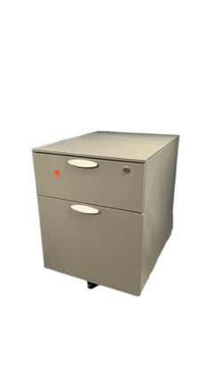 Caisson 2 tiroirs métal gris - 3-4