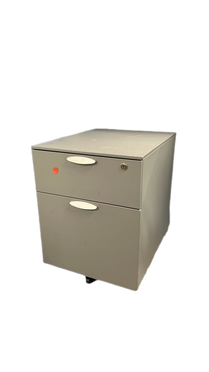 Caisson 2 tiroirs métal gris