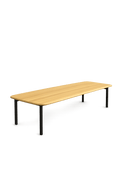 Table basse rectangulaire 135x50 en bois et métal