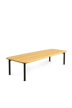 Table basse rectangulaire 135x50 en bois et métal