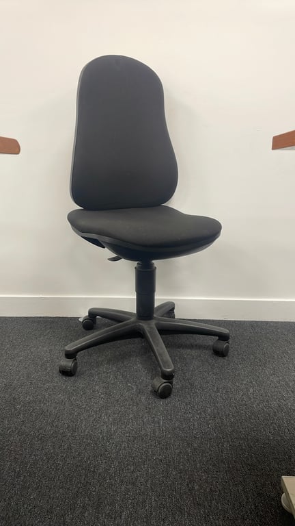 Fauteuil de bureau noir sans accoudoirs - 3-4