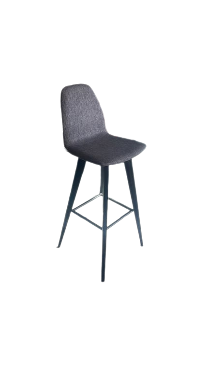 Chaise haute Moods Tissu gris - face
