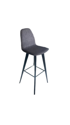 Chaise haute Moods Tissu gris - face