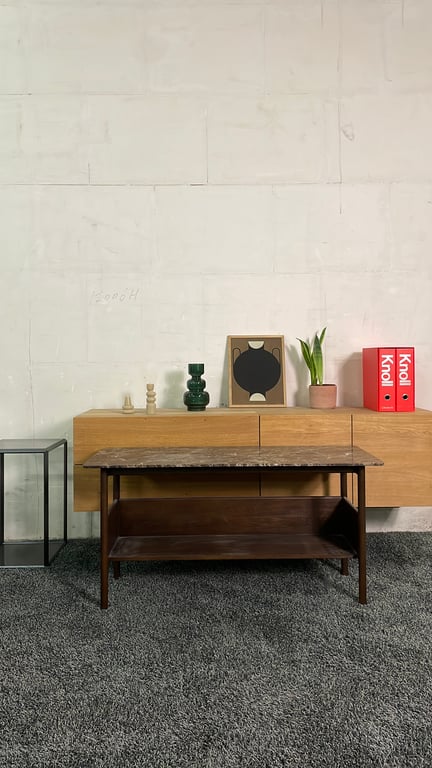 Table basse rectangulaire 120x45 marbre Emperador - Wendelbo Collect - face