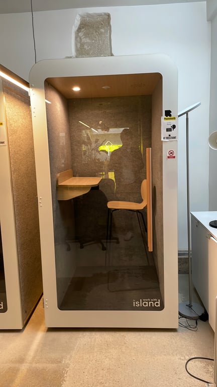 Cabine acoustique Solo Work With Island - face