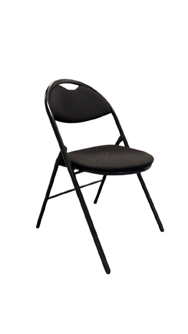 Chaise de réunion pliable en tissu noir