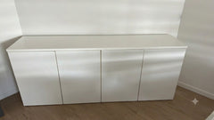 Armoire basse 2 portes blanche