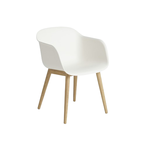 Fauteuil Fiber Chair wood Muuto avec Accoudoirs