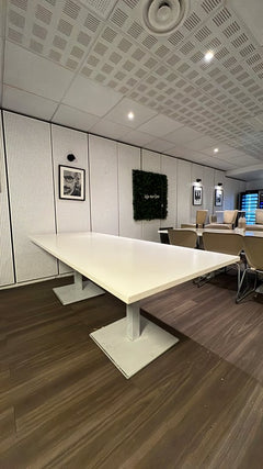 Table rectangulaire 240x100 blanche - 3-4