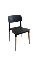 Chaise de cafétéria plastique noir