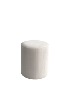 Pouf en velours gris clair