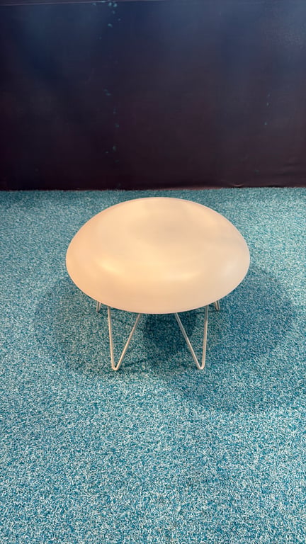 Table basse ronde en métal blanc - 3-4