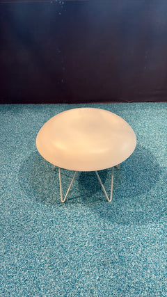 Table basse ronde en métal blanc - 3-4