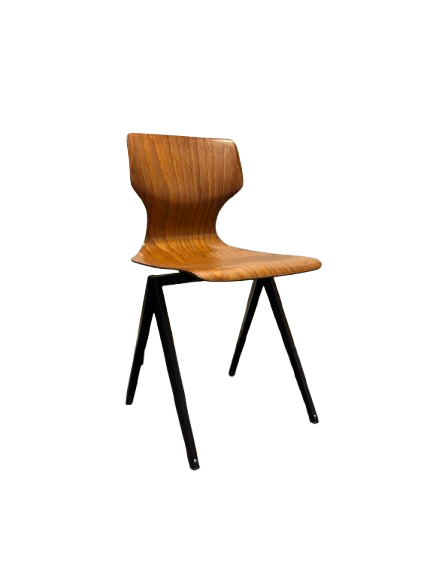 Chaise de réunion en mélaminé avec pieds en métal
