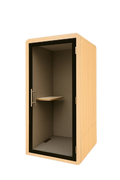 Cabine acoustique Solo en bois avec porte en verre