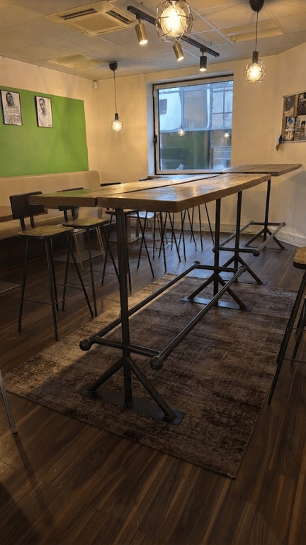 Table de cafétéria 180x70 Bois et métal