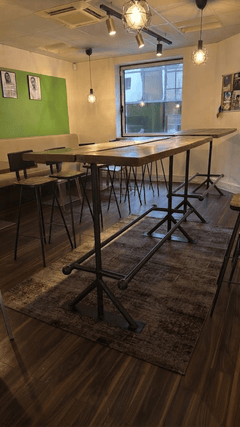 Table de cafétéria 180x70 Bois et métal