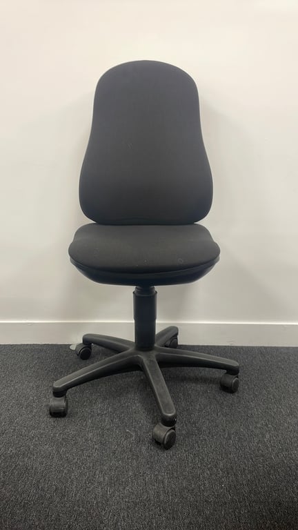Fauteuil de bureau noir sans accoudoirs - 3-4