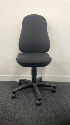 Fauteuil de bureau noir sans accoudoirs - 3-4