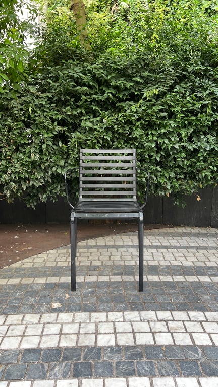 Chaise extérieure métal Noir - face