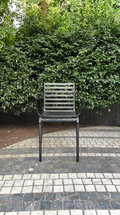 Chaise extérieure métal Noir - face