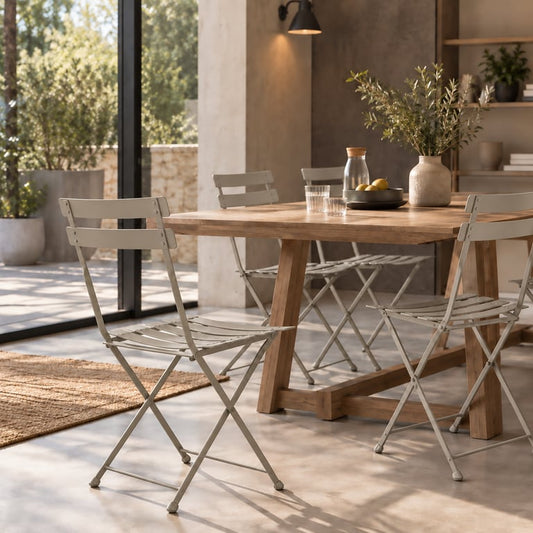 Chaise d'extérieur en métal Kaki