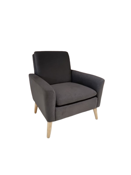 Fauteuil en tissu avec accoudoirs