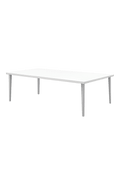 Bureau droit blanc pied gris 160-80