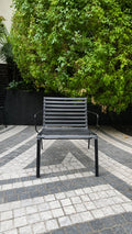 Chaise d'extérieur métal et plastique noir
