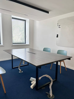 Table de réunion 220x125 Chêne foncé - ambiance