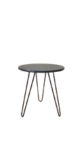 Table basse ronde en bois et métal