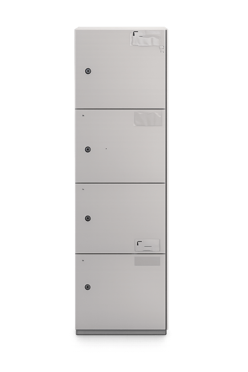 Bloc de 4 - Casier de rangement à portes battantes