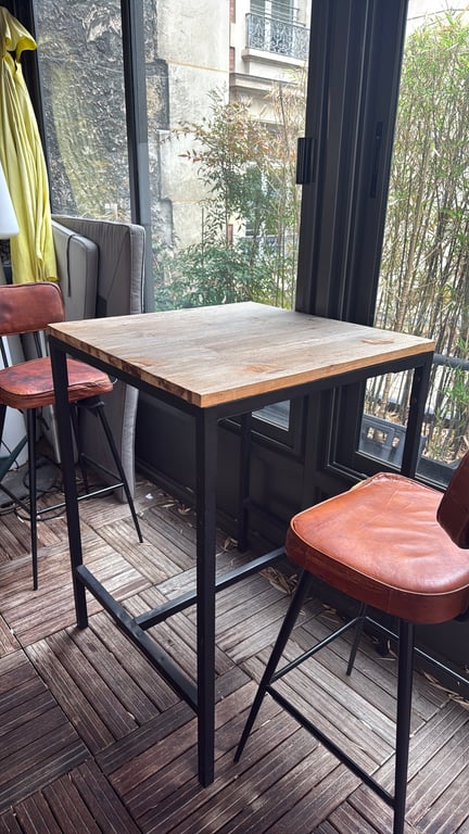 Table haute rectangulaire 75x75cm - 3-4